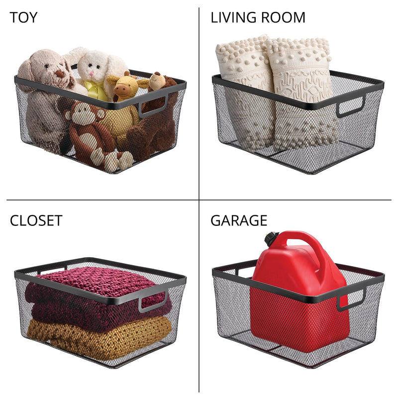 mDesign Steel Organizer, Matte Black (25969)