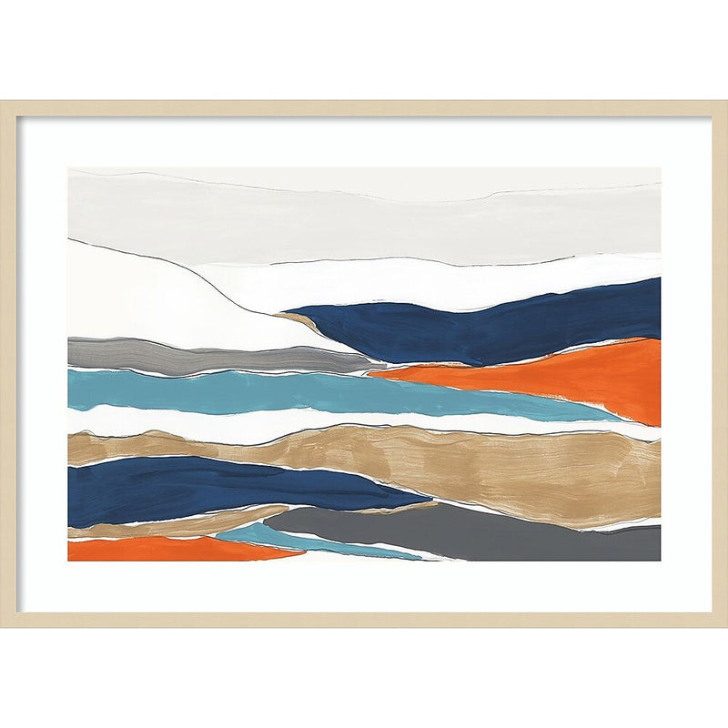 Amanti Art Orange Rolling Hills II by PI Studio Wood Framed Wall Art Print, 41" x 30" (A42675535439)