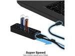 Sabrent 10-Port USB 3.0 Hub, Black (HB-BU10)