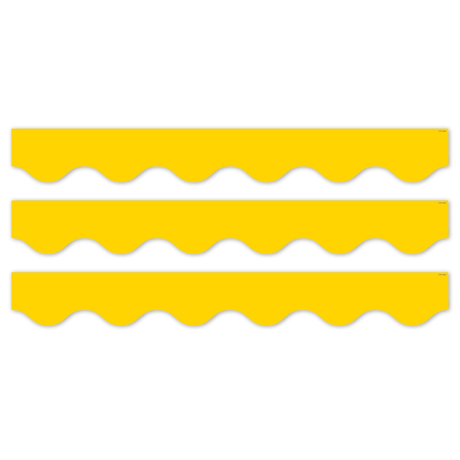 Creative Teaching Press Core Decor EZ Border, 3" x 2', Yellow Wavy, 24/Pack, 3 Packs/Bundle (CTP11065-3)