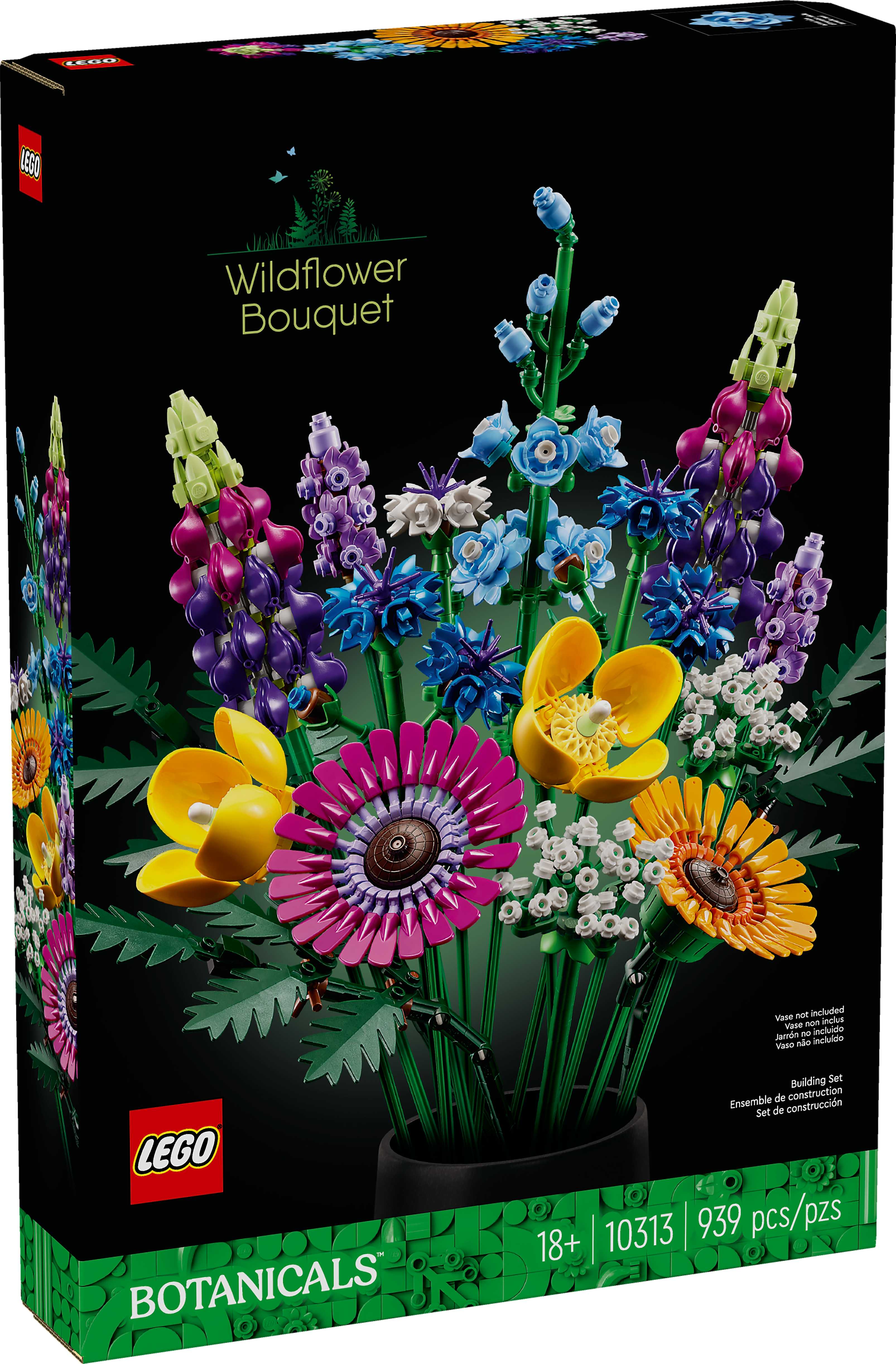 LEGO Botanicals Wildflower Bouquet, 939 Pieces  (10313)