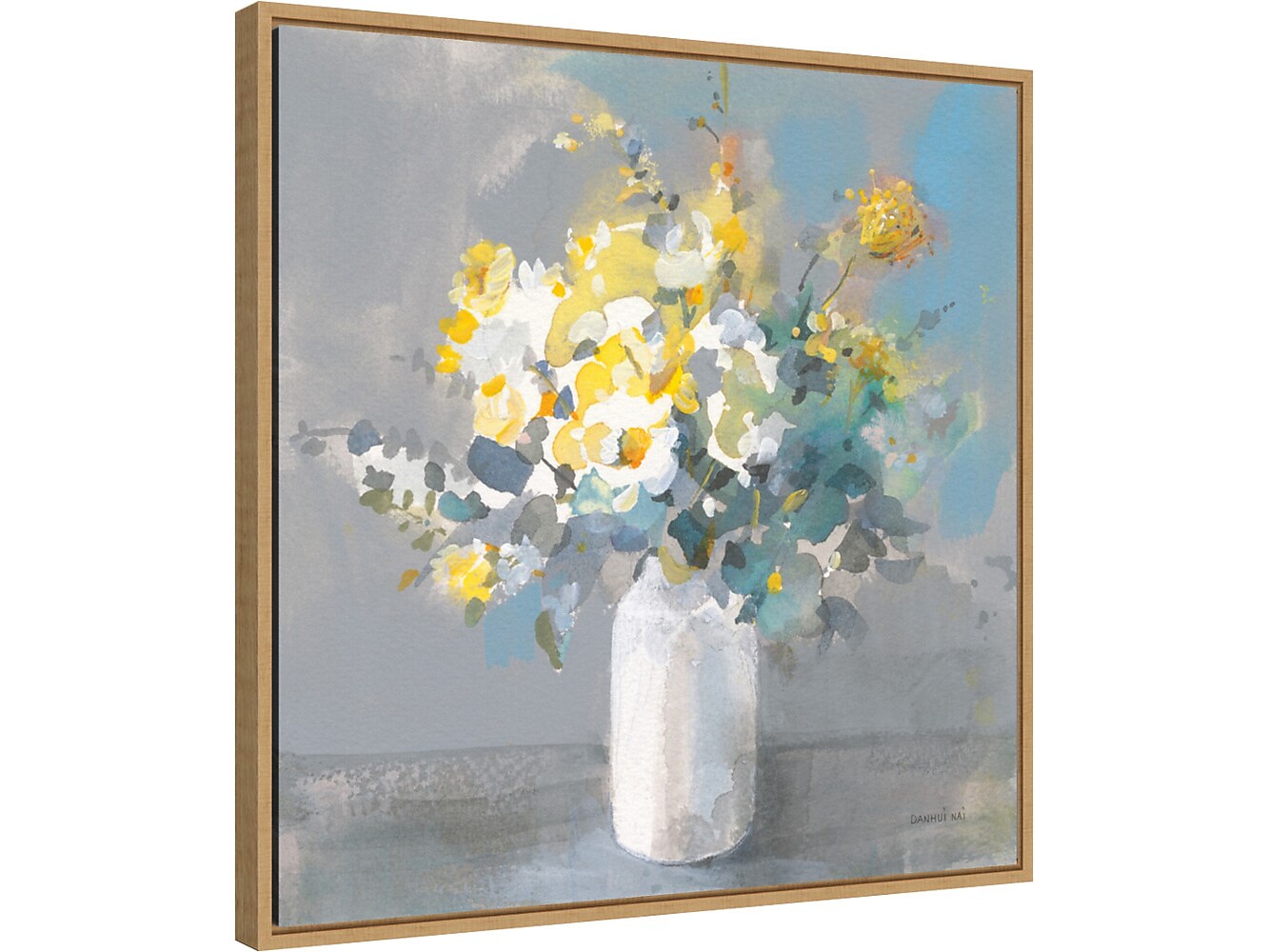 Amanti Art Touch of Spring I White Vase, Canvas, 22" x 22" (A42675516167)