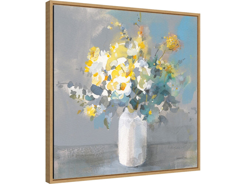Amanti Art Touch of Spring I White Vase, Canvas, 22" x 22" (A42675516167)