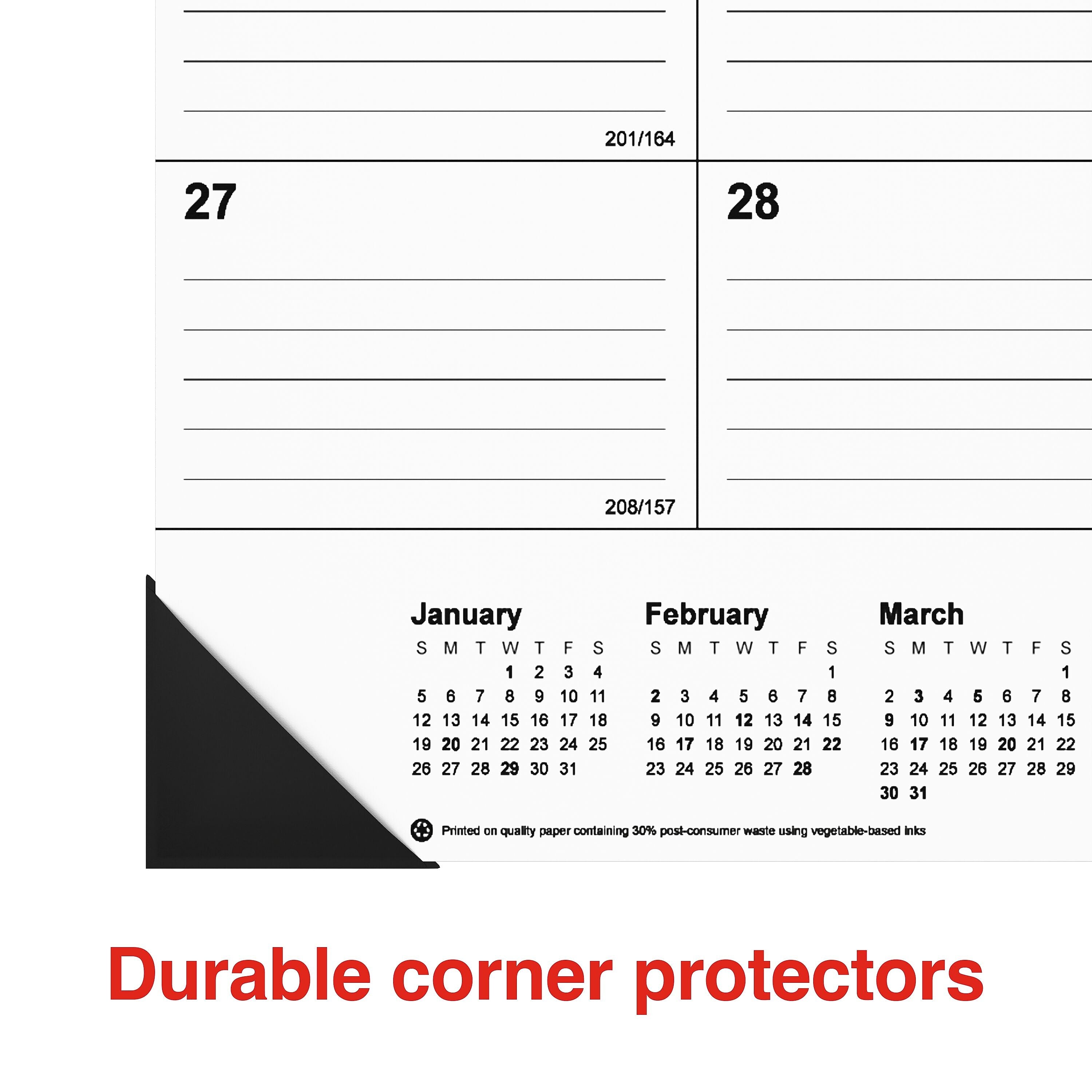2025-2026 Staples 22" x 17" Academic Monthly Desk Pad Calendar, Navy (ST59497-25)
