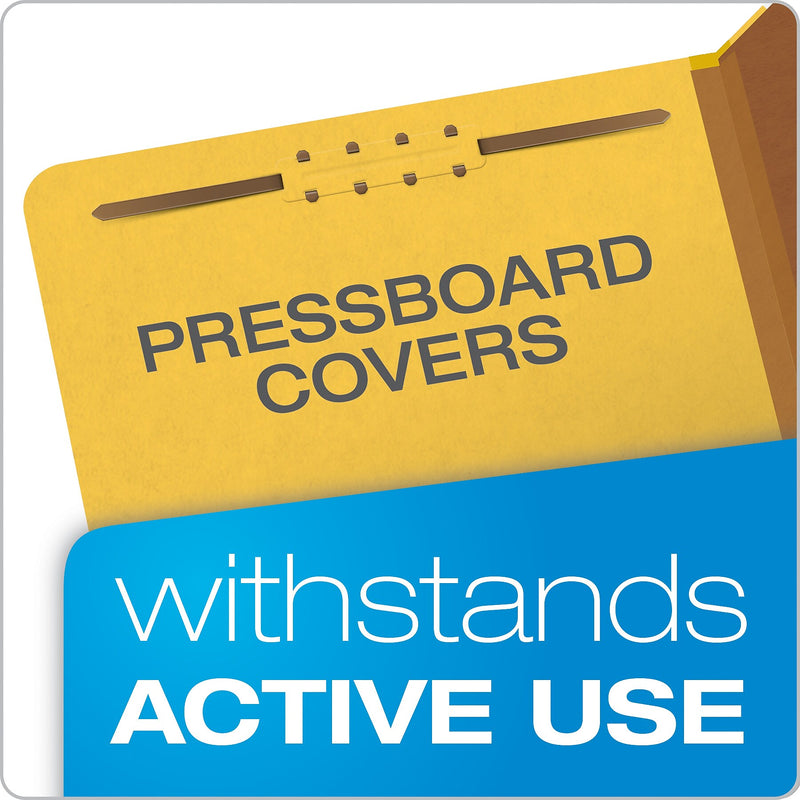 Pendaflex Pressboard Classification Folder, 1-Dividers, 1 3/4" Expansion, Letter Size, Yellow, 10/Box (23734)