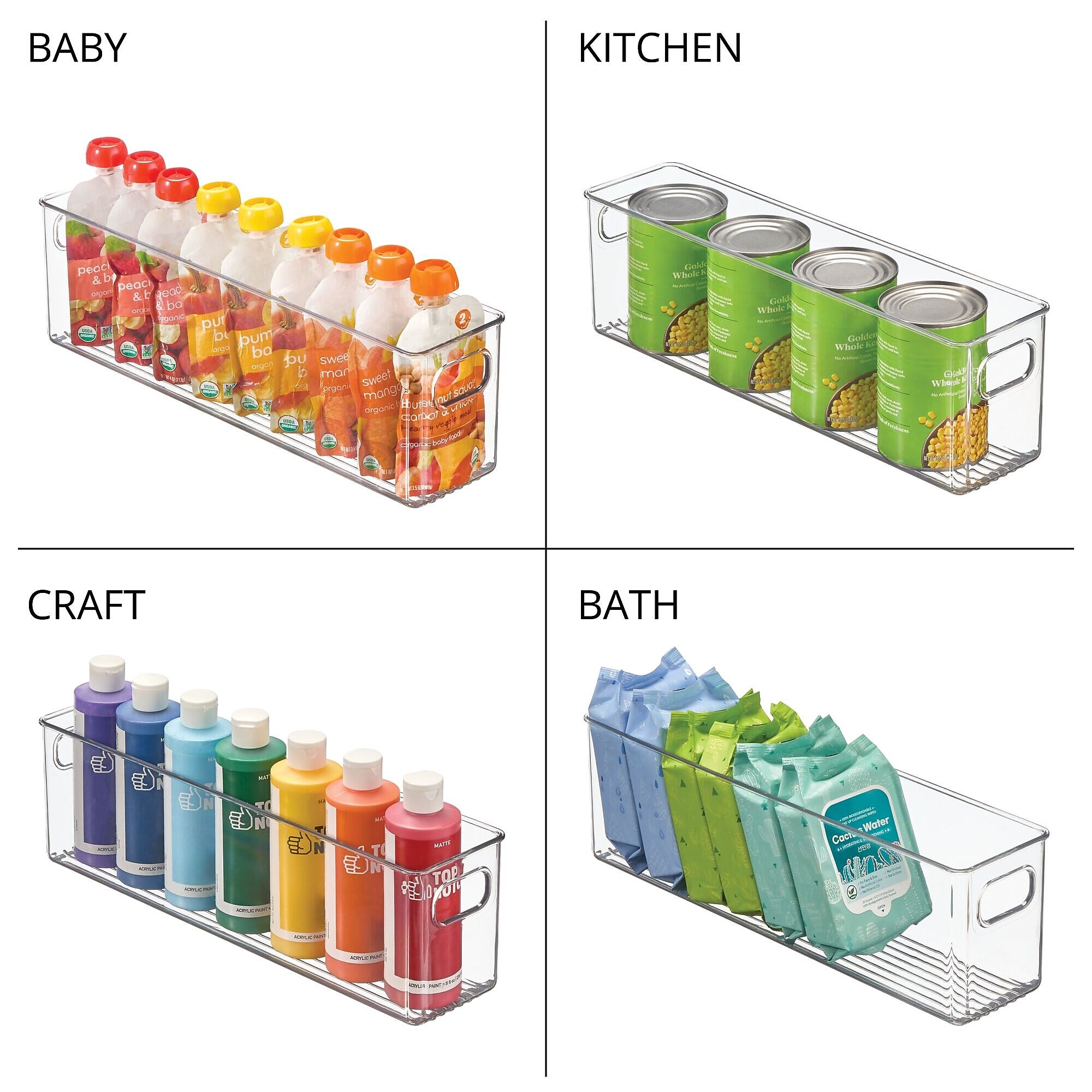 iDESIGN PET Organizer, Clear, 4/Set (95587N)