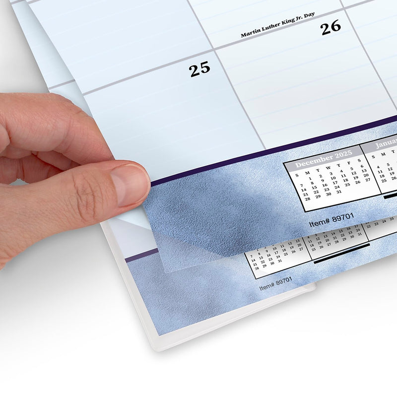 2026 AT-A-GLANCE 21.75" x 17" Monthly Desk Pad Calendar, Slate Blue (89701-26)