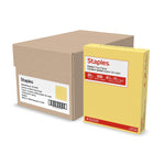 Staples Pastel 30% Recycled Color Copy Paper, 20 Lbs., 8.5" x 11", Canary, 5000/Carton (14787-AA)