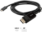 VisionTek USB-C to DisplayPort Video Cable, Male to Male, Black (901289)