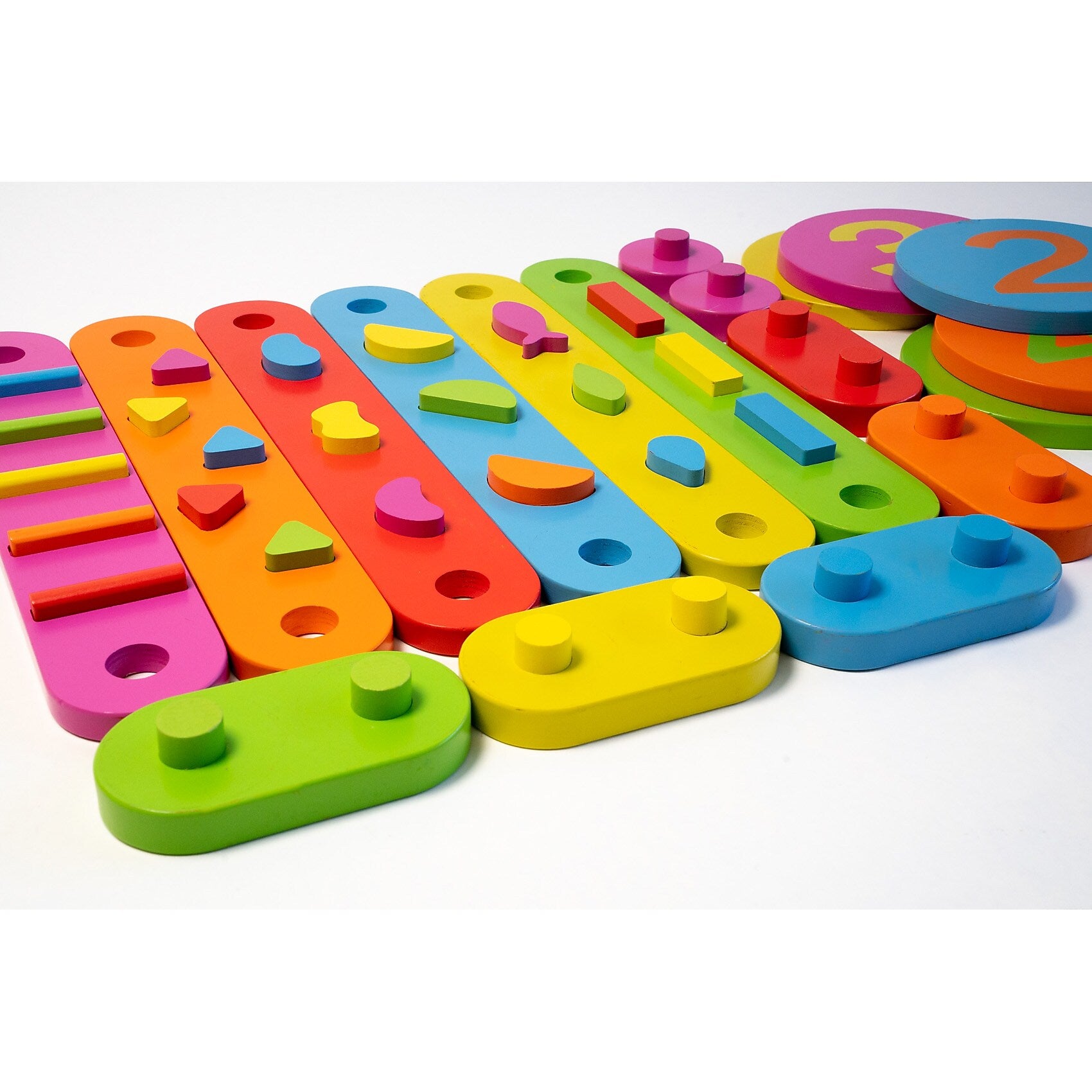 Bintiva Wood Obstacle Course Balance Path, 17/Pack (BNVNMBROBSTC)