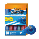 BIC Wite-Out EZ Correct Correction Tape, White, 10/Pack (WOTAP10)