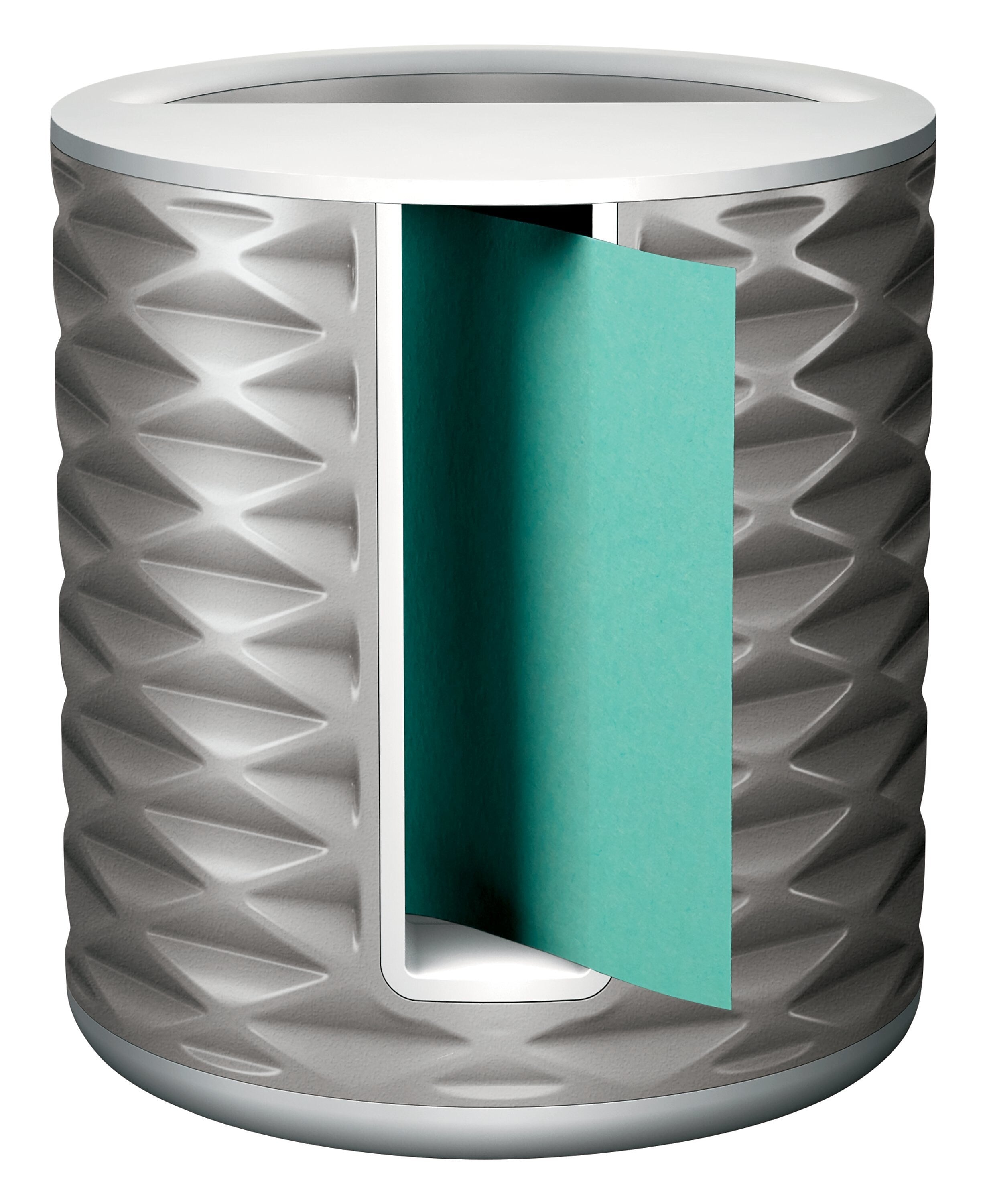 Post-it Pop-up Vertical Dispenser for 3" x 3" Notes, White/Grey (ABS-330-W)