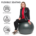 Bouncy Bands Balance Ball, 65cm, Dark Gray (BBAWBS65GY)