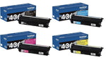 Brother TN436 Black/Cyan/Magenta/Yellow Super High Yield Toner Cartridges, 4/Pack