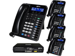 XBLUE X16 Plus 4-Line Phone with 4-Handsets & Digital Answering, Black (X16PLUS-XD104X5)
