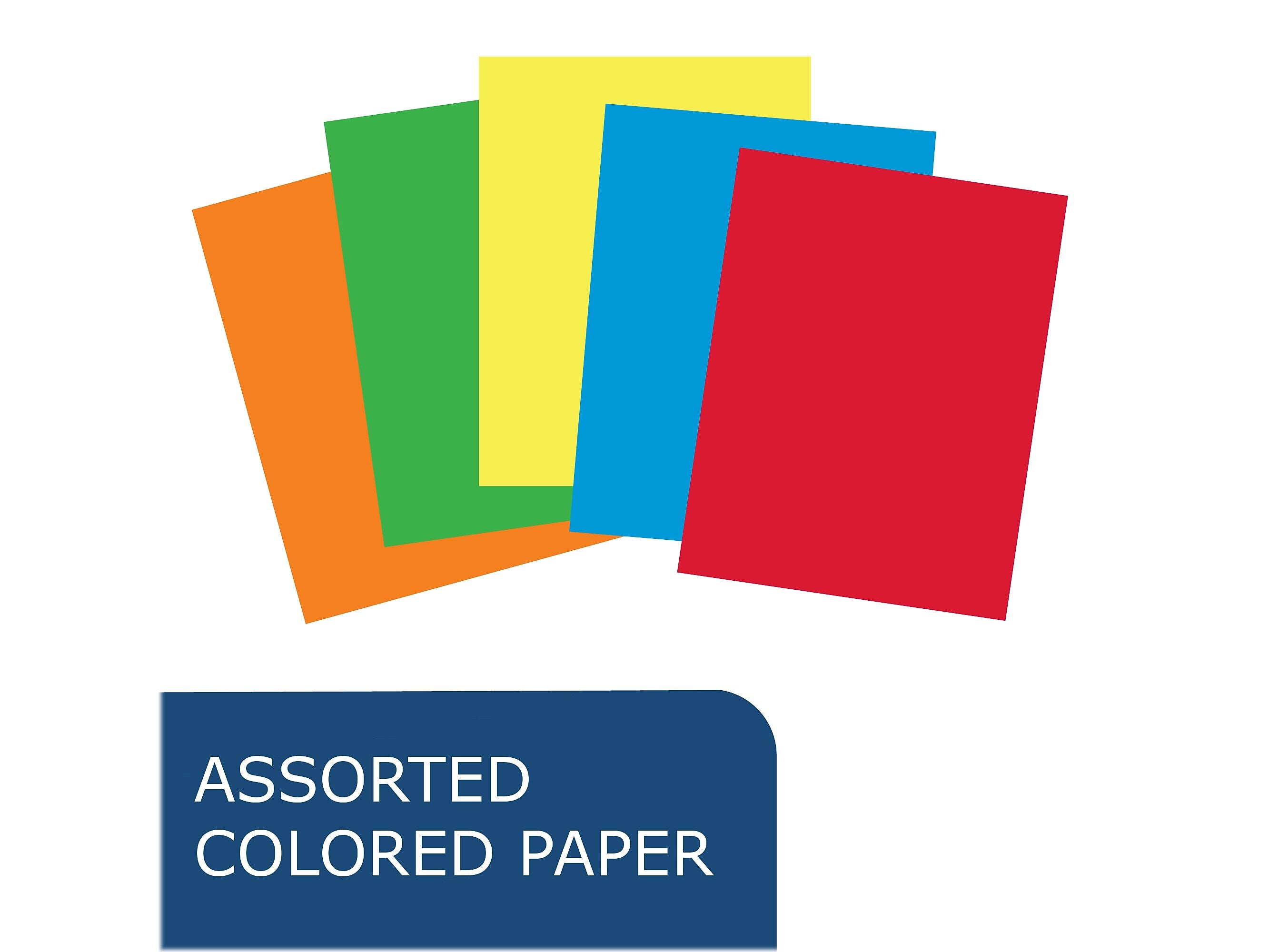 Roaring Spring Paper Products Enviroshades Recycled Colored Paper, 24 lbs., 8.5" x 11", Assorted Colors, 12 Packs/Carton
