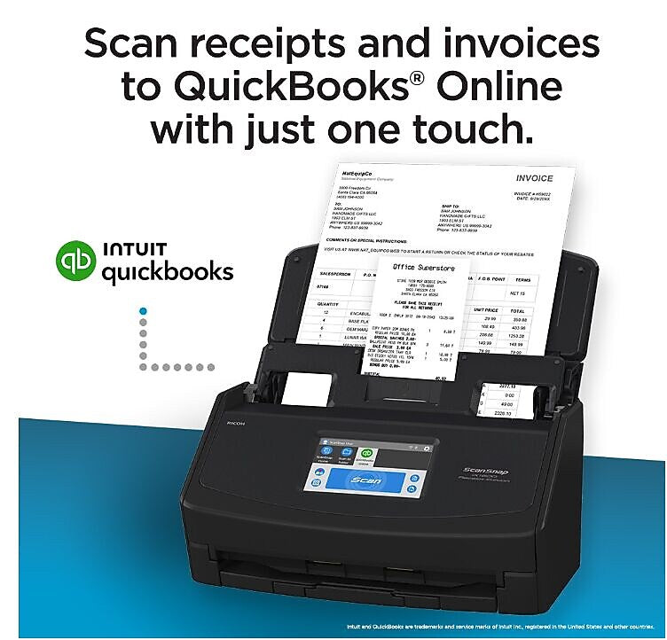 Ricoh Scansnap IX1600 Receipt Edition, Black (PA03770-B675)