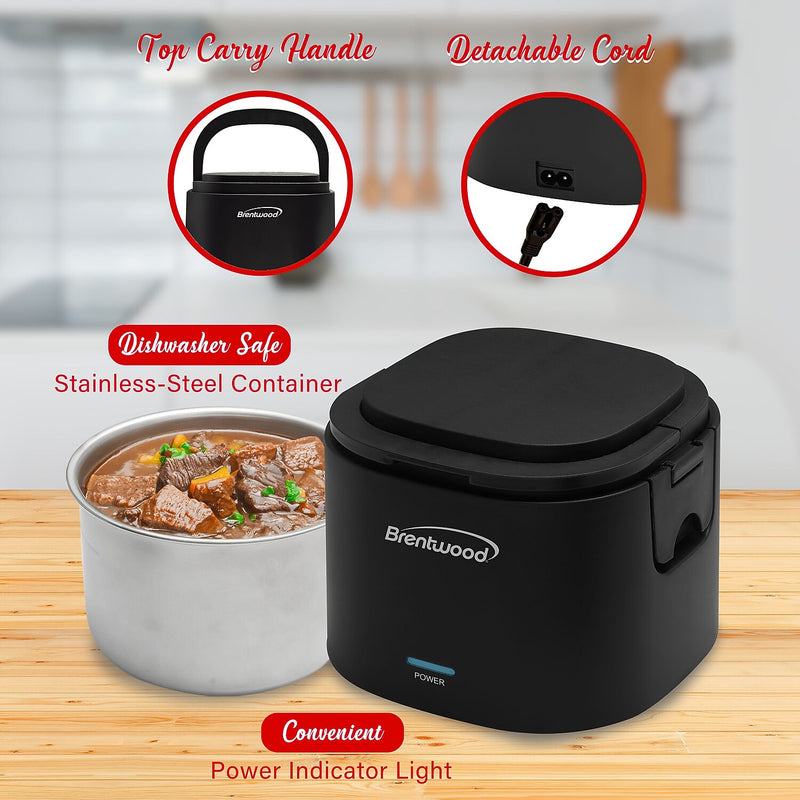 Brentwood ELB-600BK Portable Electric Food Warmer, 0.625 Qt.