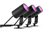 Philips Hue Lily LED 3-Piece Outdoor Spotlights, Black (1746730V7)