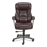 Alera Birns Series Fixed Arm Leather Task Chair, Brown (ALEBN41B59)