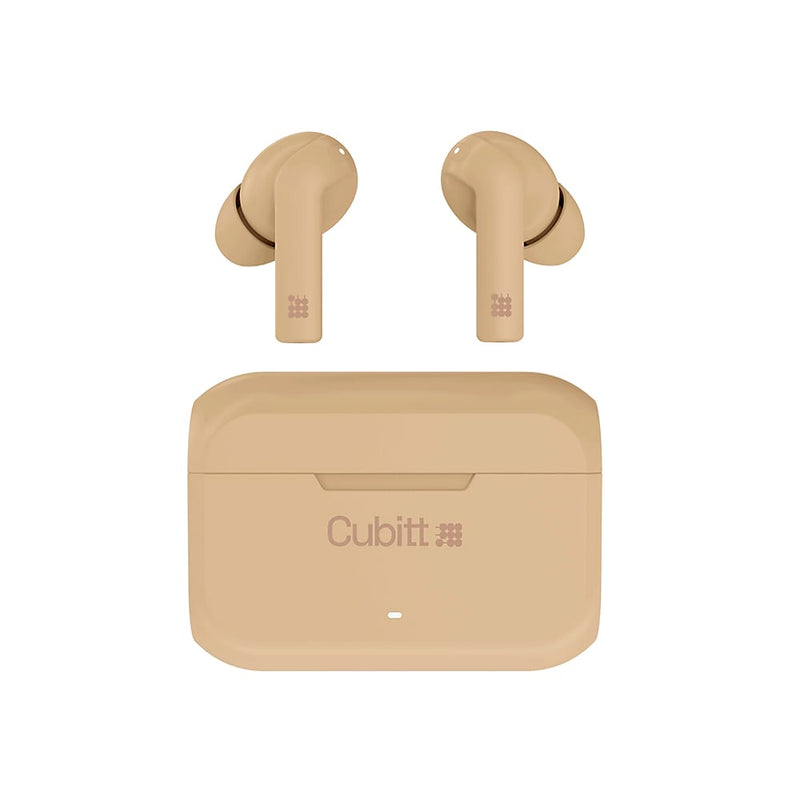 Cubitt Gen 2 Wireless Active Noise Canceling Earbuds, Bluetooth, Beige (CTEG2-9)