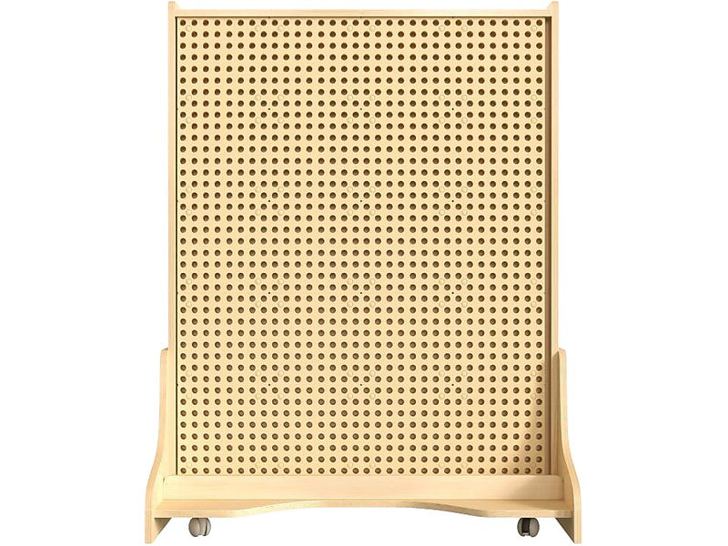Flash Furniture Bright Beginnings Freestanding STEAM Wall Base with Peg Panels, Brown (MK-ME19936-GG)