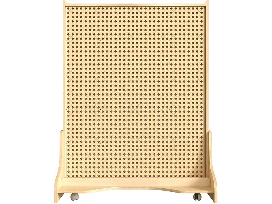 Flash Furniture Bright Beginnings Freestanding STEAM Wall Base with Peg Panels, Brown (MK-ME19936-GG)