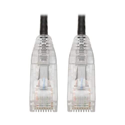 Tripp Lite 1' CAT-6 Ethernet Cable, 28 AWG, Black (N201-S01-BK)