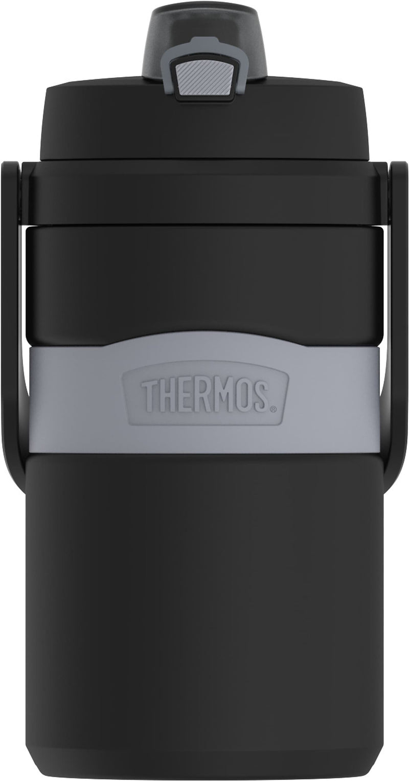 Thermos Plastic Double Wall Insulated Water Bottle, 64 oz., Black (EATP4891BK4)