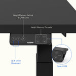 FlexiSpot E7COMMERCIAL 55''W Electric Adjustable Particle Board Standing Desk, Black (E7BCOM5528-B)