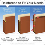 Pendaflex Reinforced File Pocket, 3 1/2" Expansion, Legal Size, Redrope (902936)