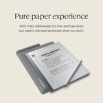 reMarkable Polymer Weave 10.3" Folio for reMarkable 2 Tablet and Marker/Marker Plus, Gray (RM310)