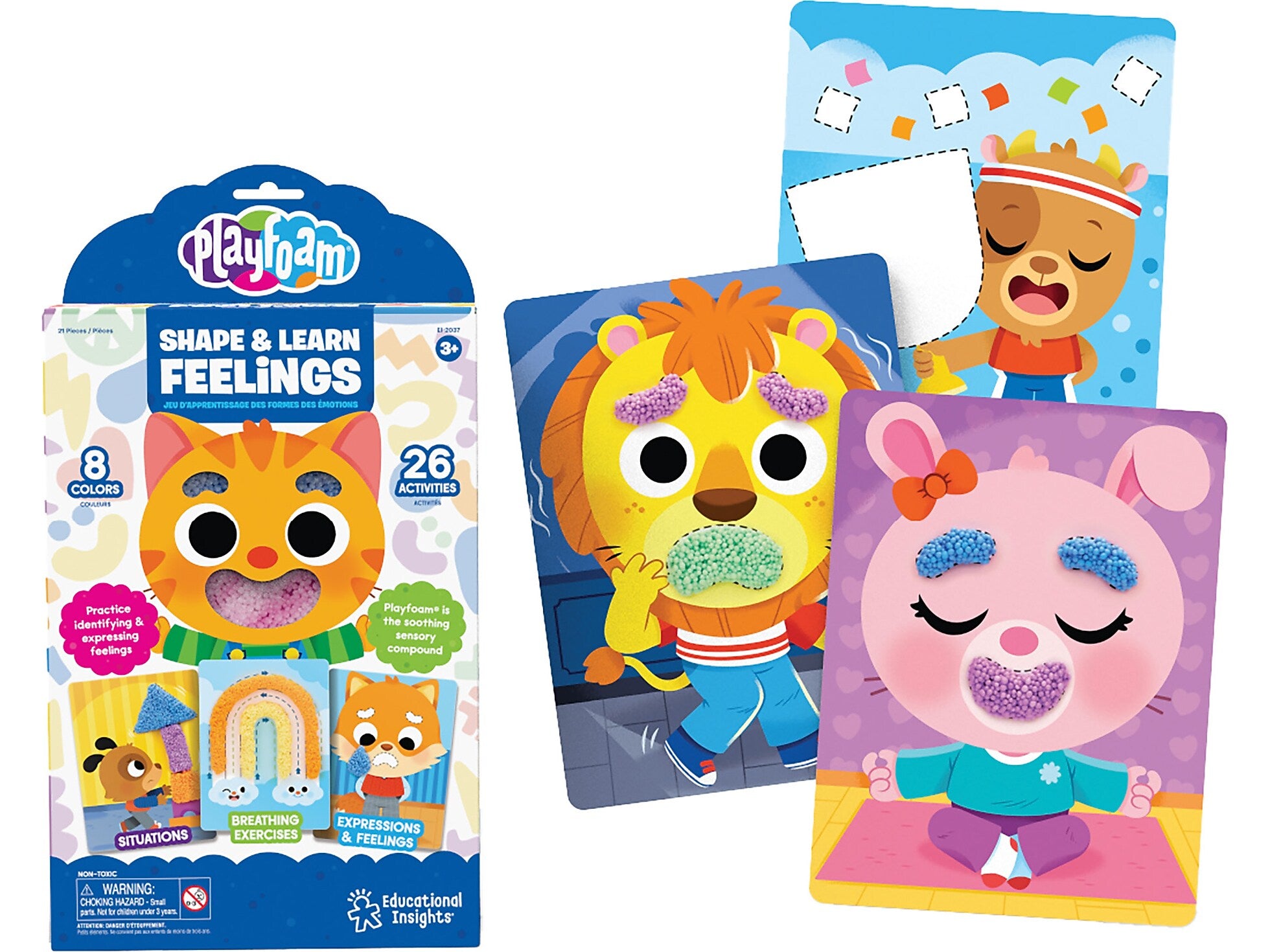 Educational Insights Playfoam Shape & Learn Feelings Sensory Activity Set (2037)