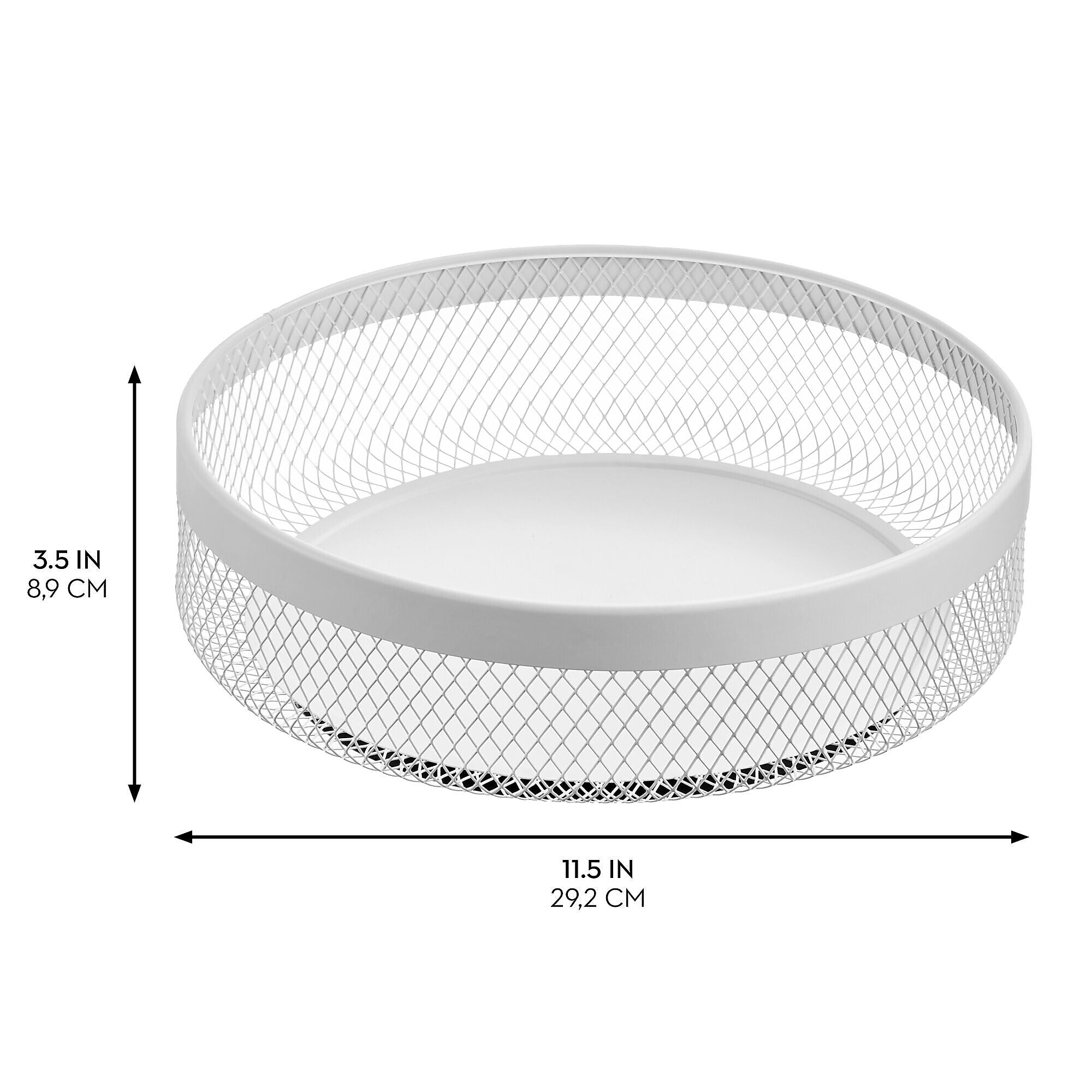 mDesign Metal Organizer, Matte White (25964)