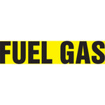 Accuform Self-Stick Pipe Marker, FUEL GAS, 1-1/2" to 2", Black/Yellow (RPK333SSB)