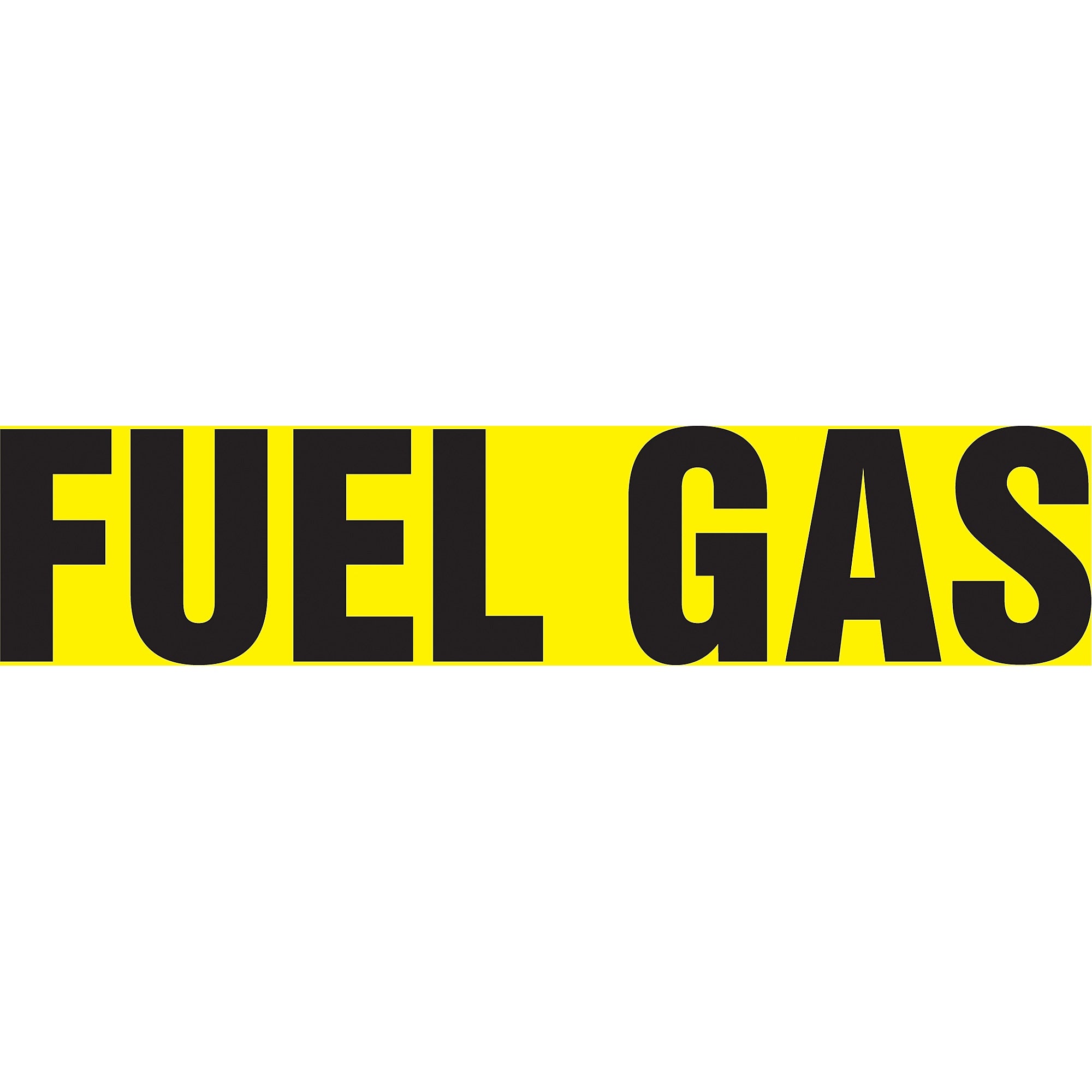 Accuform Self-Stick Pipe Marker, FUEL GAS, 1-1/2" to 2", Black/Yellow (RPK333SSB)