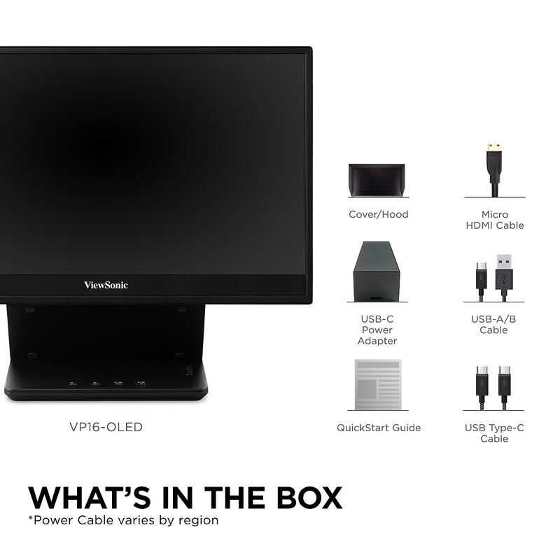 ViewSonic 16" 60Hz LED Monitor, Black (VP16-OLED)