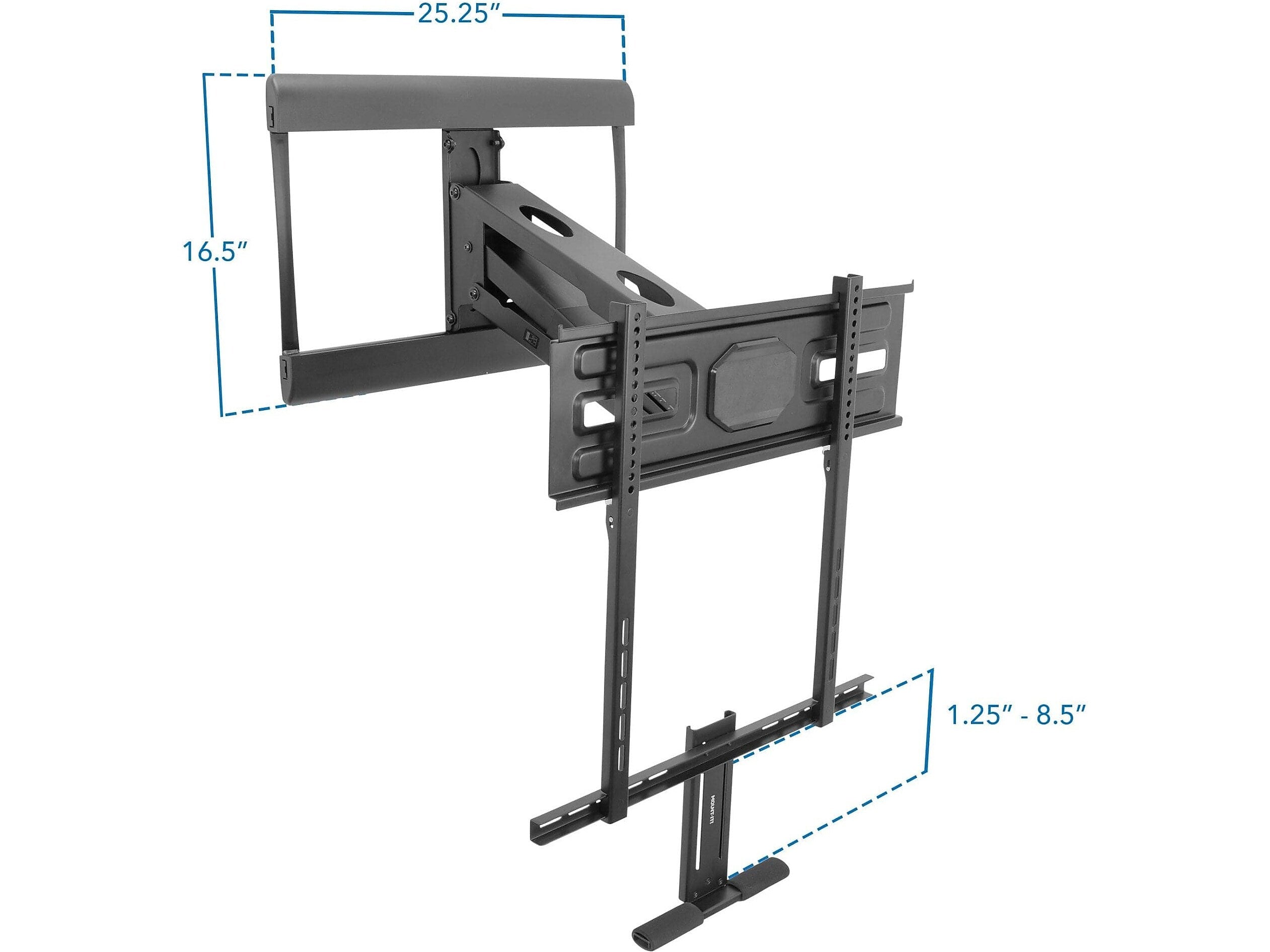 Mount-It! Pull-Down Fireplace TV Mount with Spring Arm, 72 lbs. Max. (MI-395)
