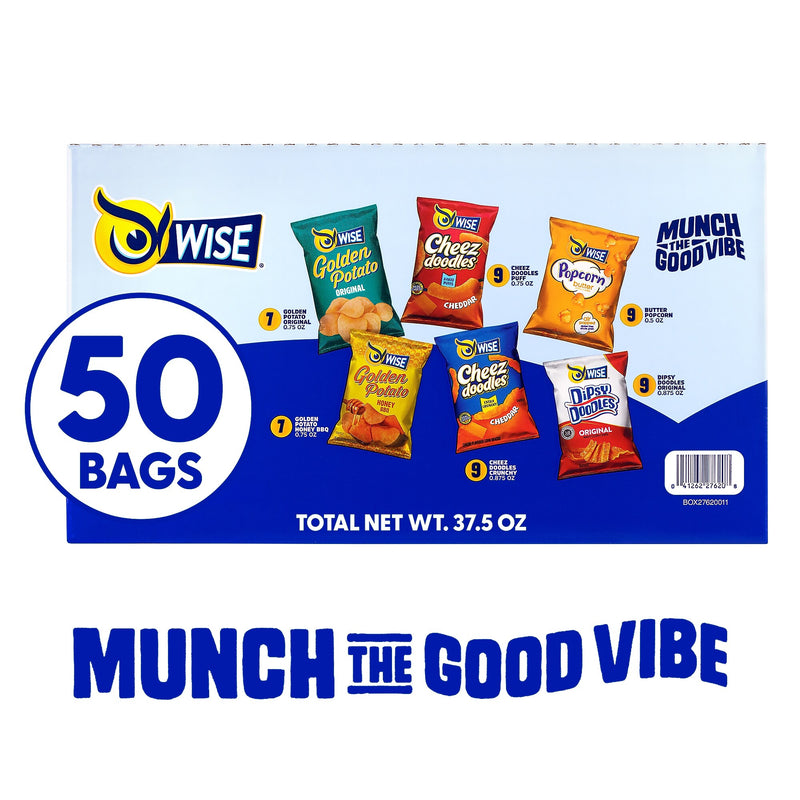 Wise Grab & Snack Variety Pack, 50 Bags/Pack (220-02063)