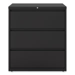 Alera 3-Drawer Lateral File Cabinet, Letter/Legal Size, Lockable, 40.25"H x 36"W x 18.63"D, Black (ALEHLF3641BL)
