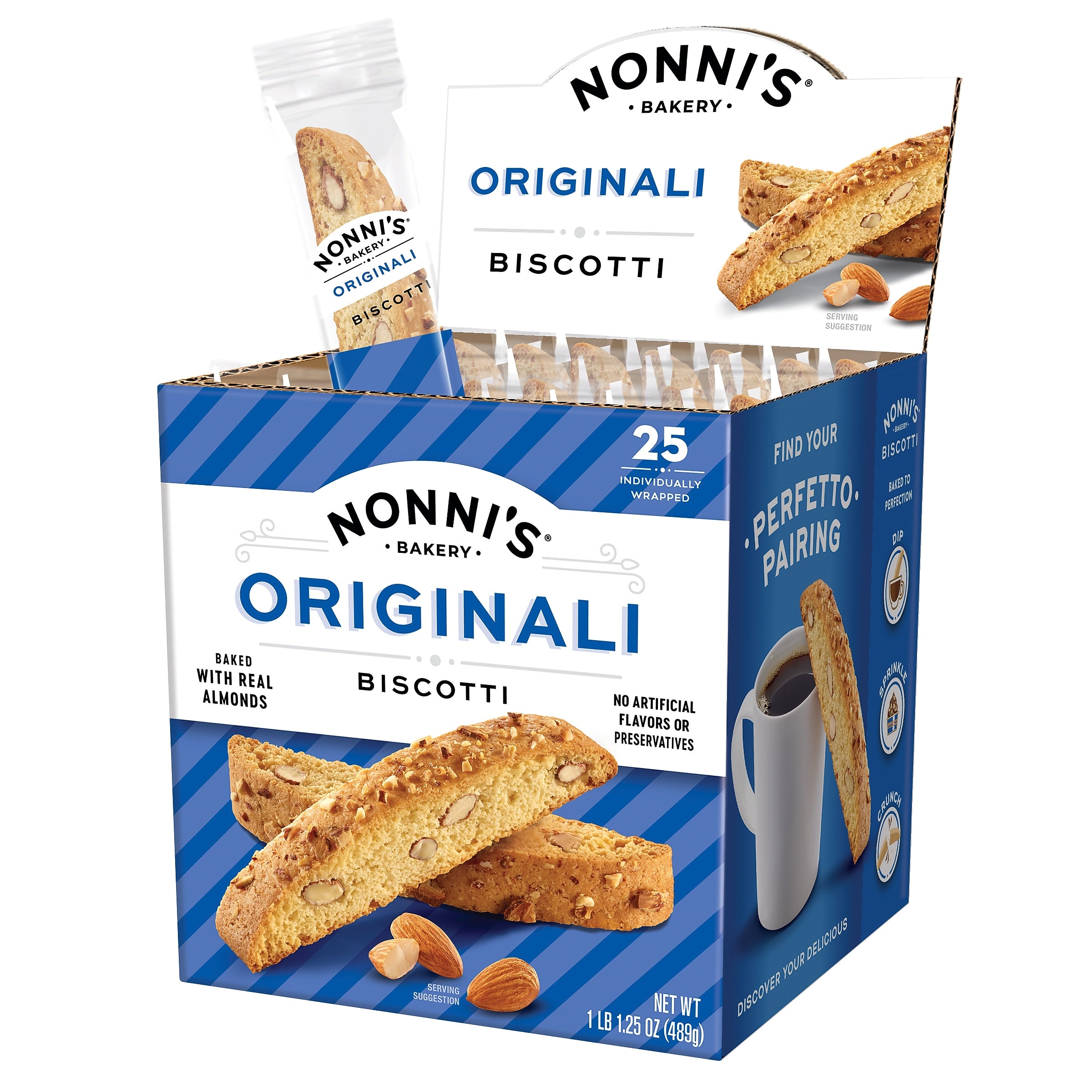 Nonni's Originali Biscotti Carton, 17.25 oz., 25/Box (NSD97917)