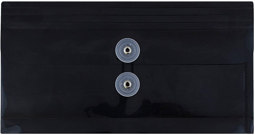 JAM Paper Premium Expanding Wallet with Button & String Closure, Other, Black, 3/Pack (921B1blx3)