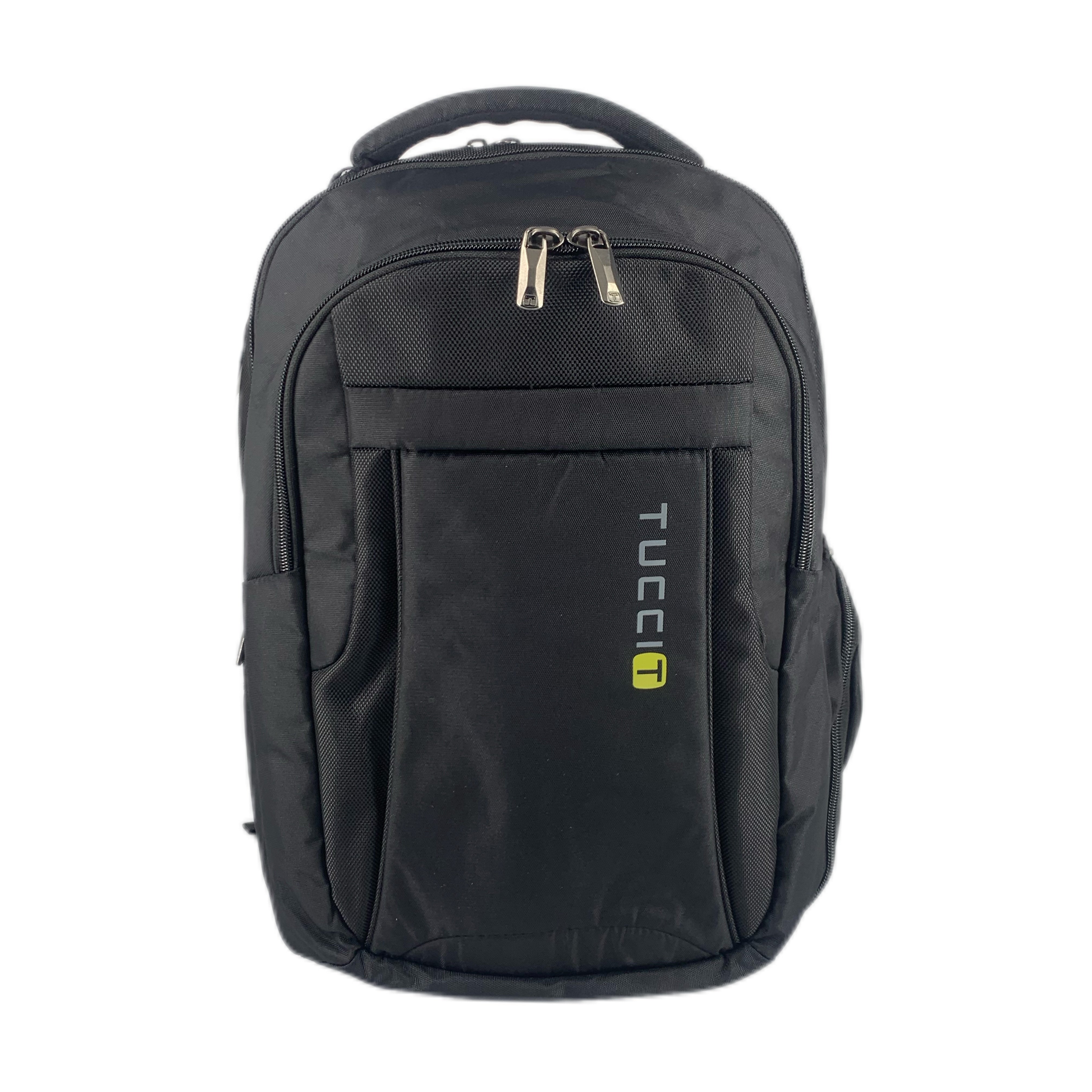 Tucci Laptop Backpack, Medium, Black (T0571)