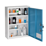 Viva Comfort Dual Lock Surface-Mount Medicine Medical Cabinet, 1.1 cu. ft., Blue (ADI999-04-BLU-MK)