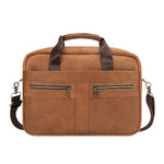 SaharaCase Leather Briefcase, Laptop Compatible, Light Brown (LT00083)
