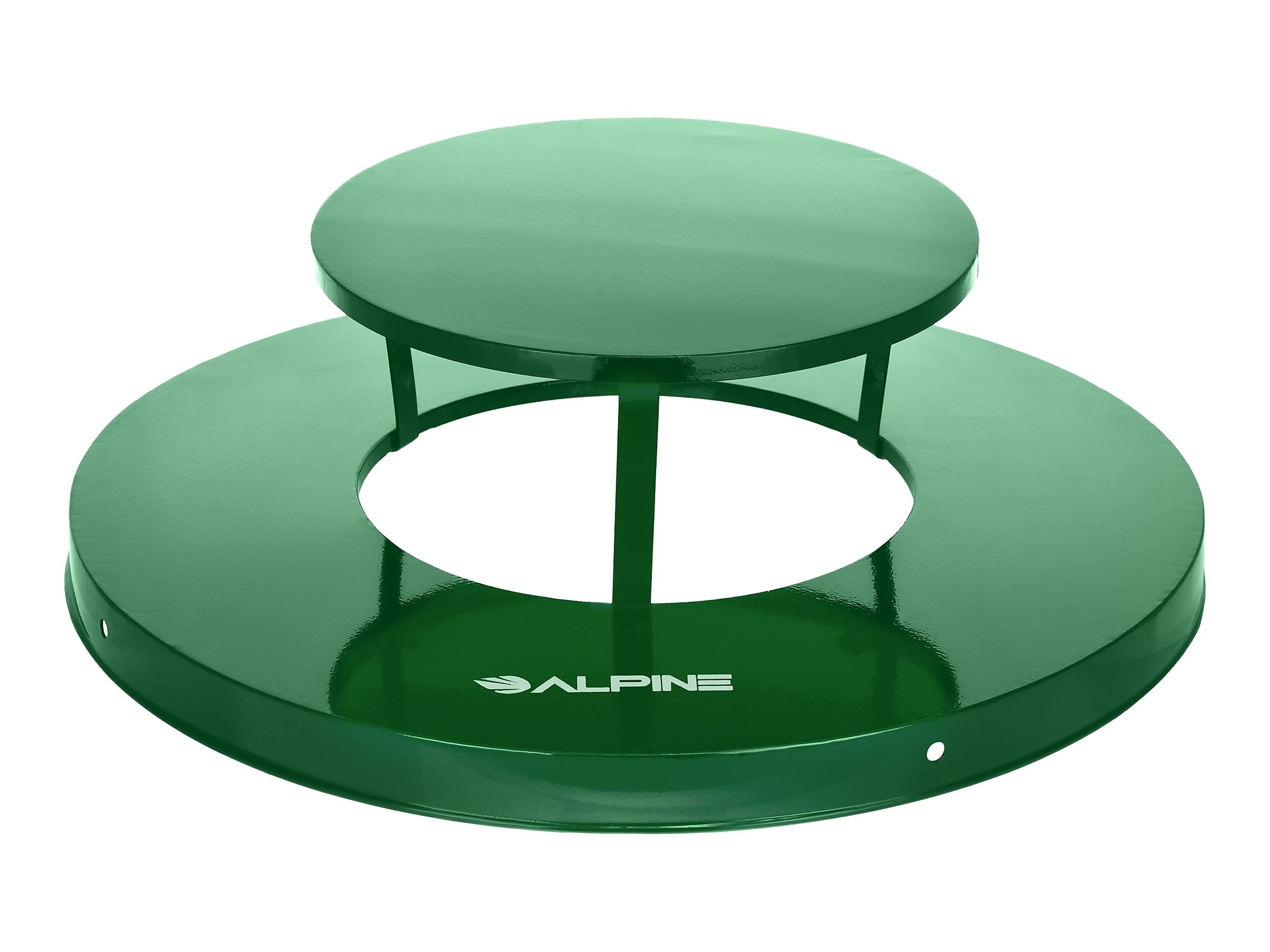 Alpine Industries Metal Outdoor Rain Bonnet Lid for 38-Gallon Waste Receptacle, Green (479-38-A-GRN)