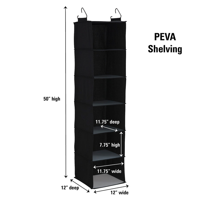 Household Essentials Hanging Closet Organizer, 6 Shelf (7602-1)