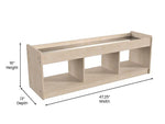 Flash Furniture Bright Beginnings 3-Section Open Storage with Mirrored Top, 16"H x 47.24"W x 13"D, Brown (MK-KE24596-GG)