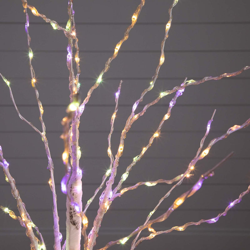 Nearly Natural 4-ft Pre-Lit Artificial White Birch Tree with 240 Color Changing LED Lights (T4920)