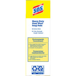 S.O.S CloroxPro Heavy Duty Steel Wool Soap Pads, Multicolored, 15 Pads/Pack (88320)